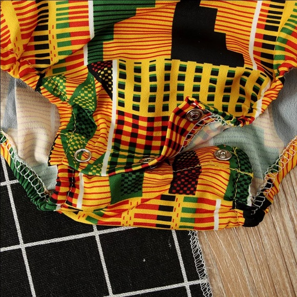 African Dashiki Onesies Baby wear with headband - Picture 5 of 7